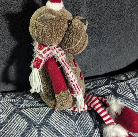 New Santa Counter Sitting Stuffed Dog - Picture 2 of 4